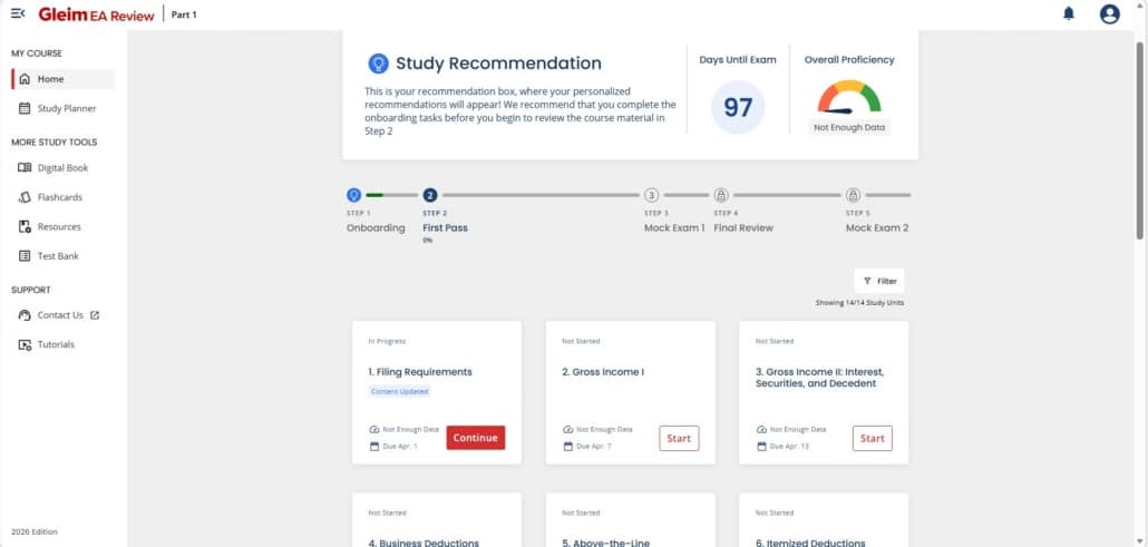 Gleim EA review study recommendation